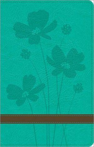 Marissa's Books & Gifts, LLC 9780801003202 Gw Thinline Bible Turquoise/brown, Flower Design Duravella
