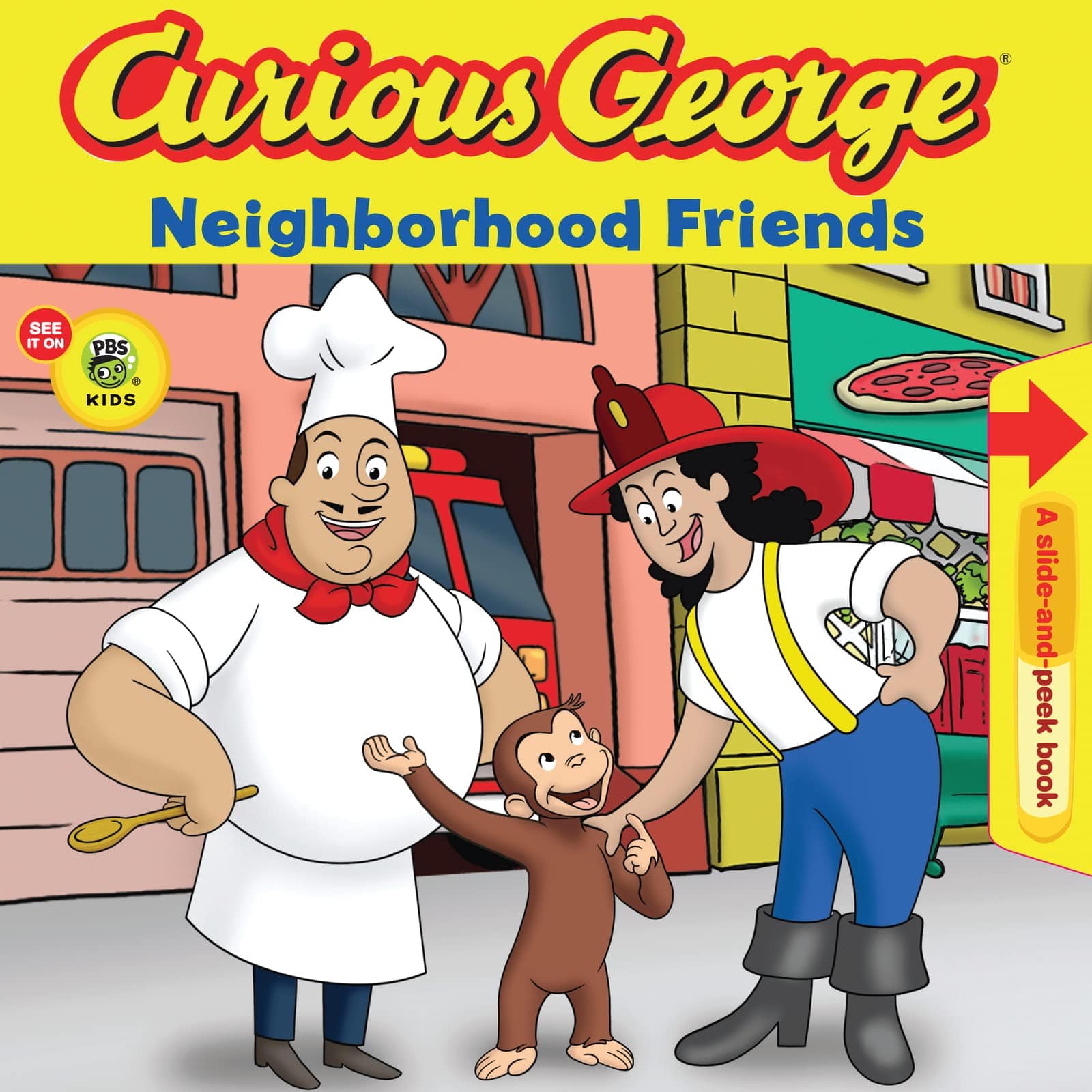 Marissa's Books & Gifts, LLC 9780547238753 Curious George Neighborhood Friends (CGTV Pull Tab Board Book)