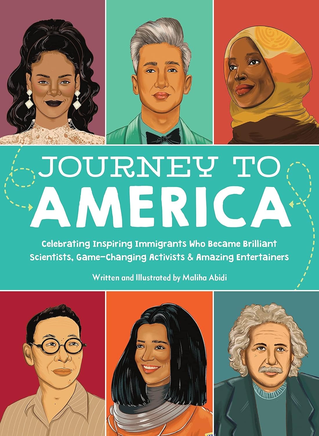 Marissa's Books & Gifts, LLC 9780760371220 Hardcover Journey to America: Celebrating Inspiring Immigrants Who Became Brilliant Scientists, Game-Changing Activists & Amazing Entertainers