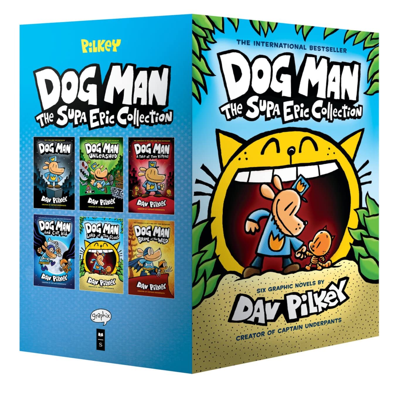 Marissa's Books & Gifts, LLC 9781338603347 Hardcover Box Set Dog Man the Supa Epic Collection: Dog Man Box Set (Books 1-6)