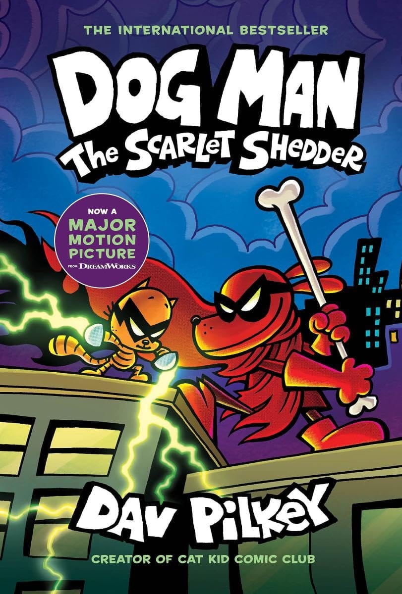 Marissa's Books & Gifts 9781338896435 Hardcover Dog Man: The Scarlet Shedder (Dog Man, Book 12)