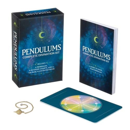 Marissa's Books & Gifts, LLC 9781398803602 Tarot Cards & Booklet Pendulums Complete Divination Kit: A Pendulum, 8 Divining Charts and a 128-Page Illustrated Book
