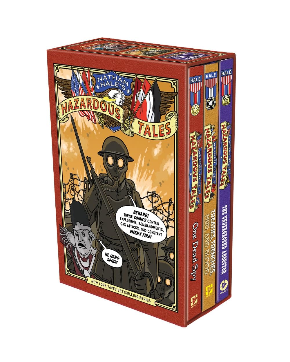 Ingram 9781419728204 Hardcover Nathan Hale's Hazardous Tales 3-Book Box Set: A Graphic Novel Collection