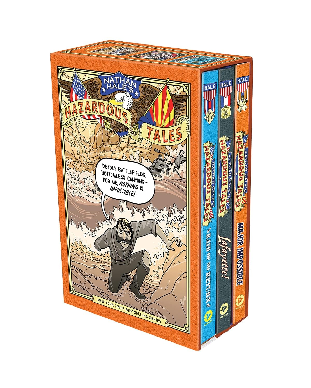 Ingram 9781419750670 Hardcover Nathan Hale's Hazardous Tales Third 3-Book Box Set: A Graphic Novel Collection