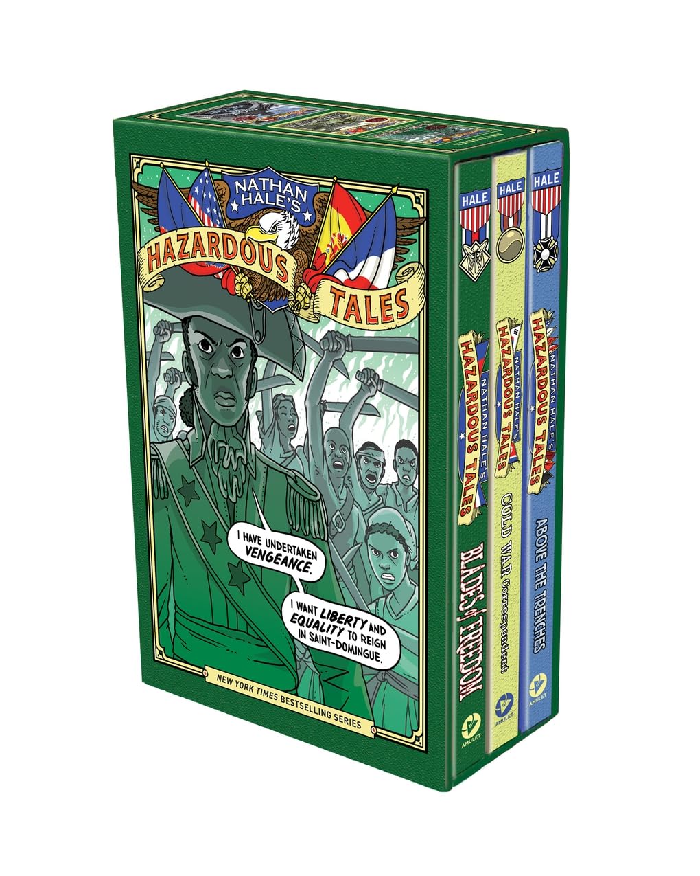 Ingram 9781419777332 Hardcover Nathan Hale's Hazardous Tales Fourth 3-Book Box Set: A Graphic Novel Collection