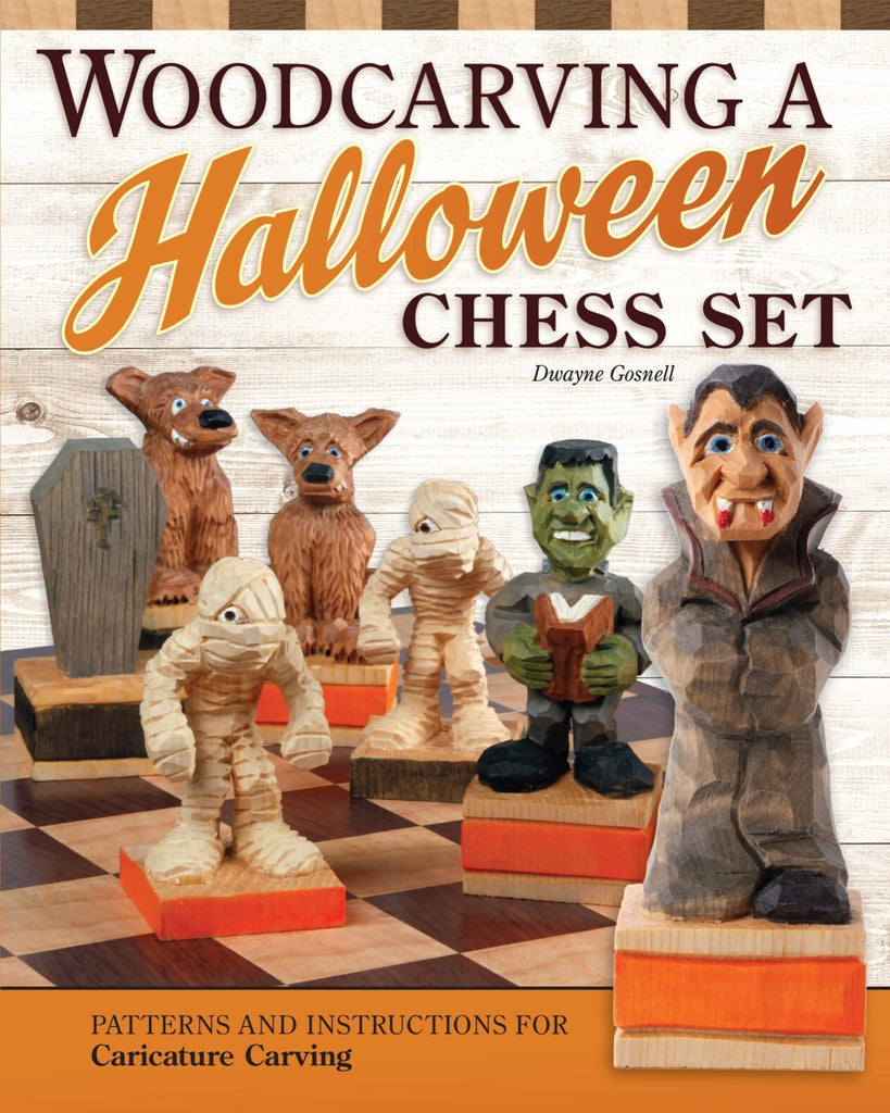 Marissa's Books & Gifts, LLC 9781497100824 Woodcarving a Halloween Chess Set: Patterns and Instructions for Caricature Carving