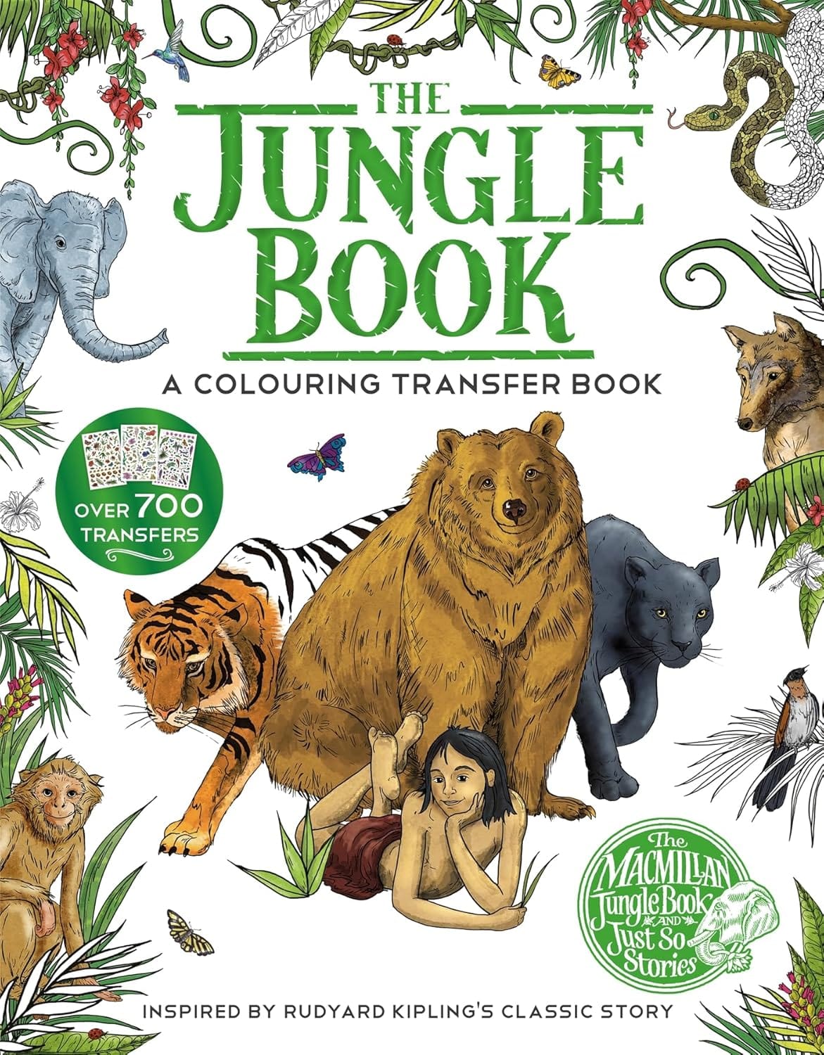 Marissa's Books & Gifts, LLC 9781509890729 The Jungle Book: A Colouring Transfer Book