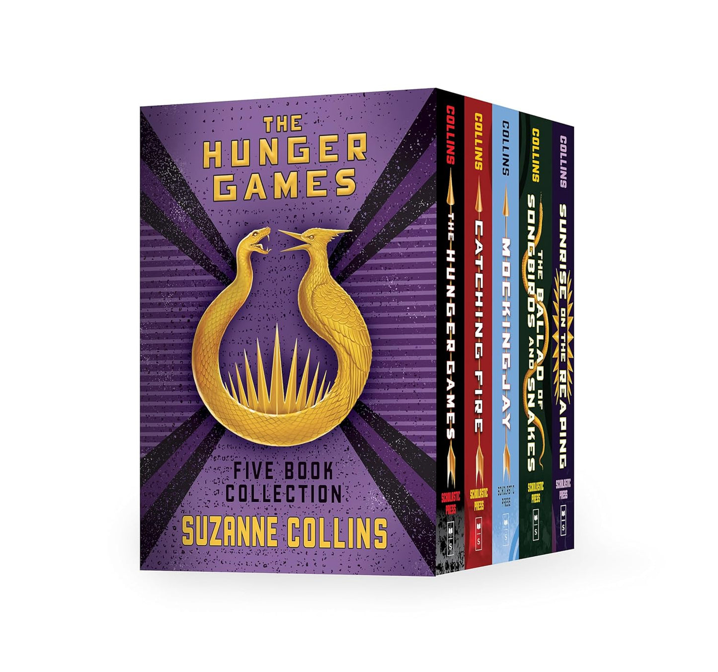 Marissa's Books & Gifts 9781546178774 Hardcover Set Hunger Games 5-Book Hardcover Box Set (The Hunger Games, Catching Fire, Mockingjay, The Ballad of Songbirds and Snakes, Sunrise on the Reaping)