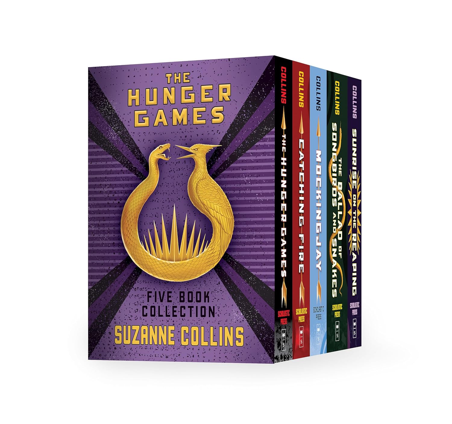 Marissa's Books & Gifts 9781546178774 Hardcover Set Hunger Games 5-Book Hardcover Box Set (The Hunger Games, Catching Fire, Mockingjay, The Ballad of Songbirds and Snakes, Sunrise on the Reaping)