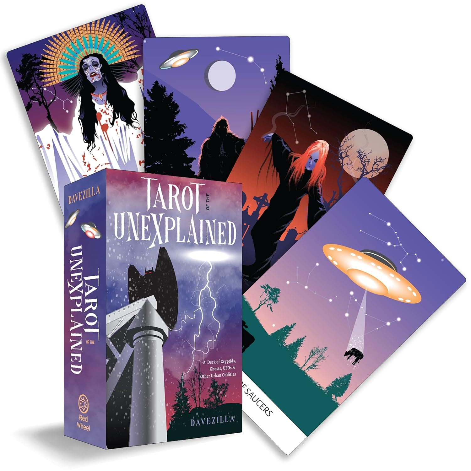 Marissa's Books & Gifts 9781578638345 Tarot Deck & Booklet Tarot of the Unexplained: A Deck of Cryptids, Ghosts, UFOs and Other Urban Oddities (78 Cards and 96-Page Full-Color Booklet)