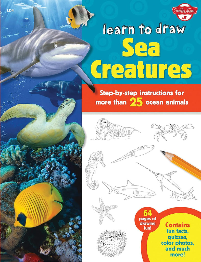 Marissa's Books & Gifts, LLC 9781600584459 Learn to Draw Sea Creatures: Step-By-Step Instructions for more than 25 Ocean Animals
