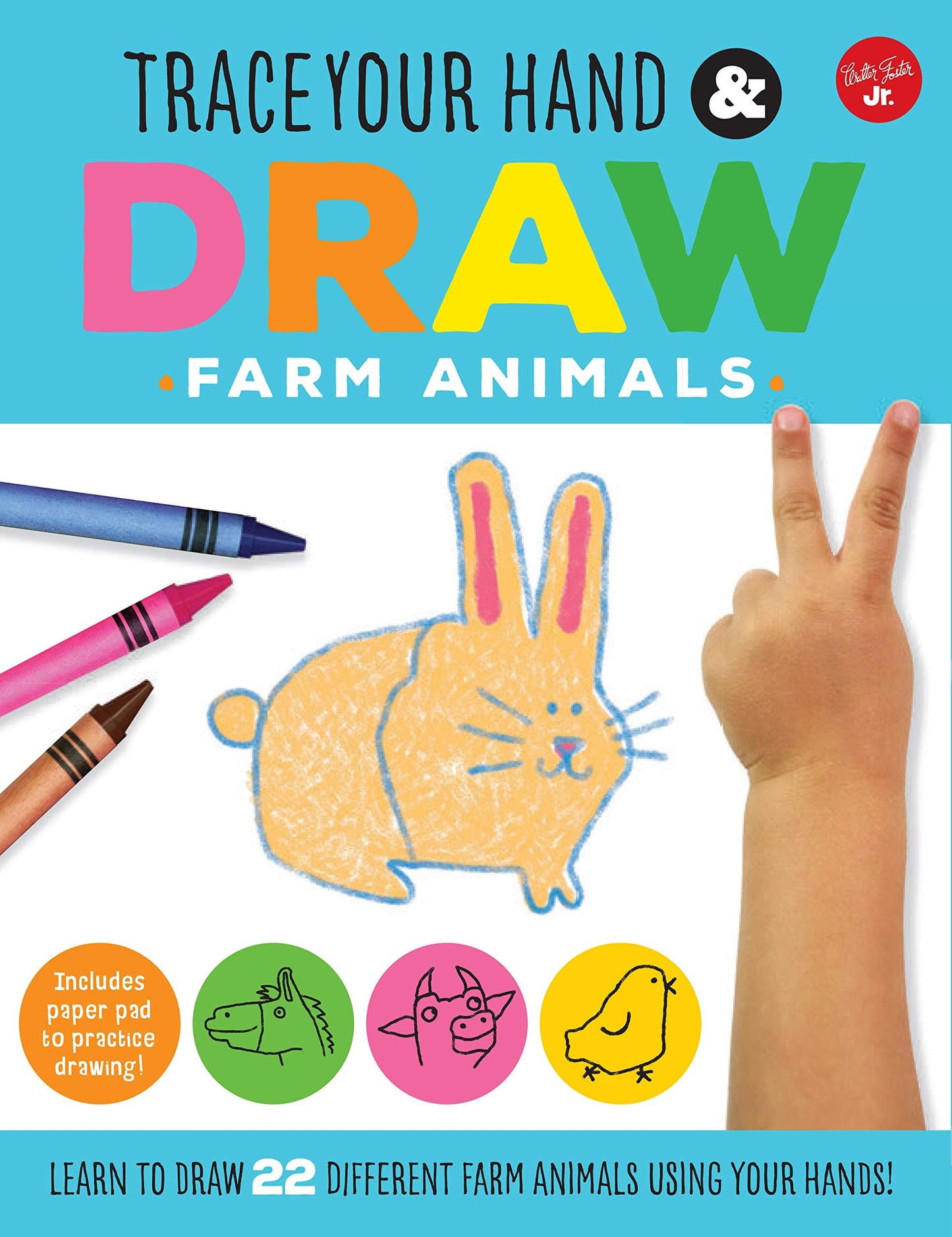 Marissa's Books & Gifts, LLC 9781633221741 Trace Your Hand & Draw: Farm Animals