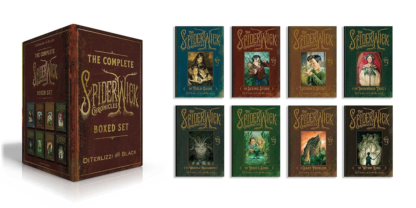 Marissa's Books & Gifts 9781665928762 Paperback Set The Complete Spiderwick Chronicles Boxed Set: The Field Guide; The Seeing Stone; Lucinda's Secret; The Ironwood Tree; The Wrath of Mulgarath; The ... The Wyrm King (The Spiderwick Chronicles)