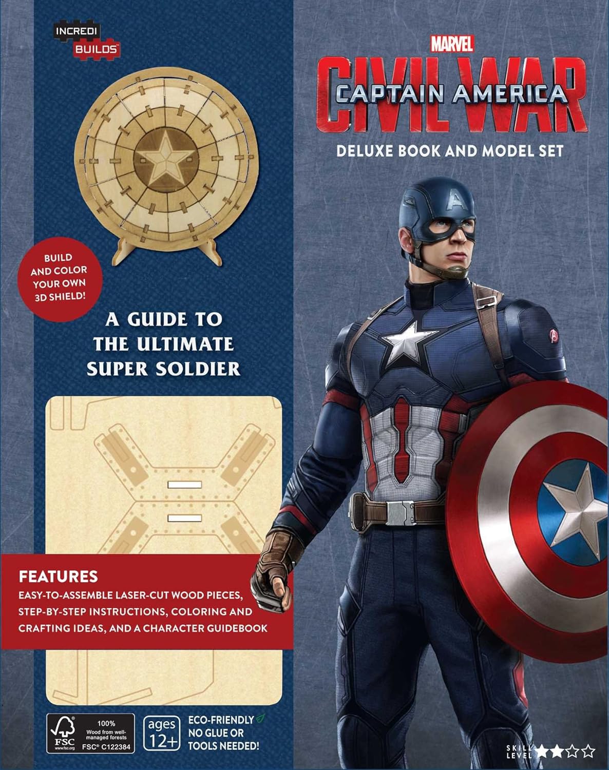 Marissa's Books & Gifts, LLC 9781682980002 IncrediBuilds: Marvel's Captain America Civil War Deluxe Book and Model Set