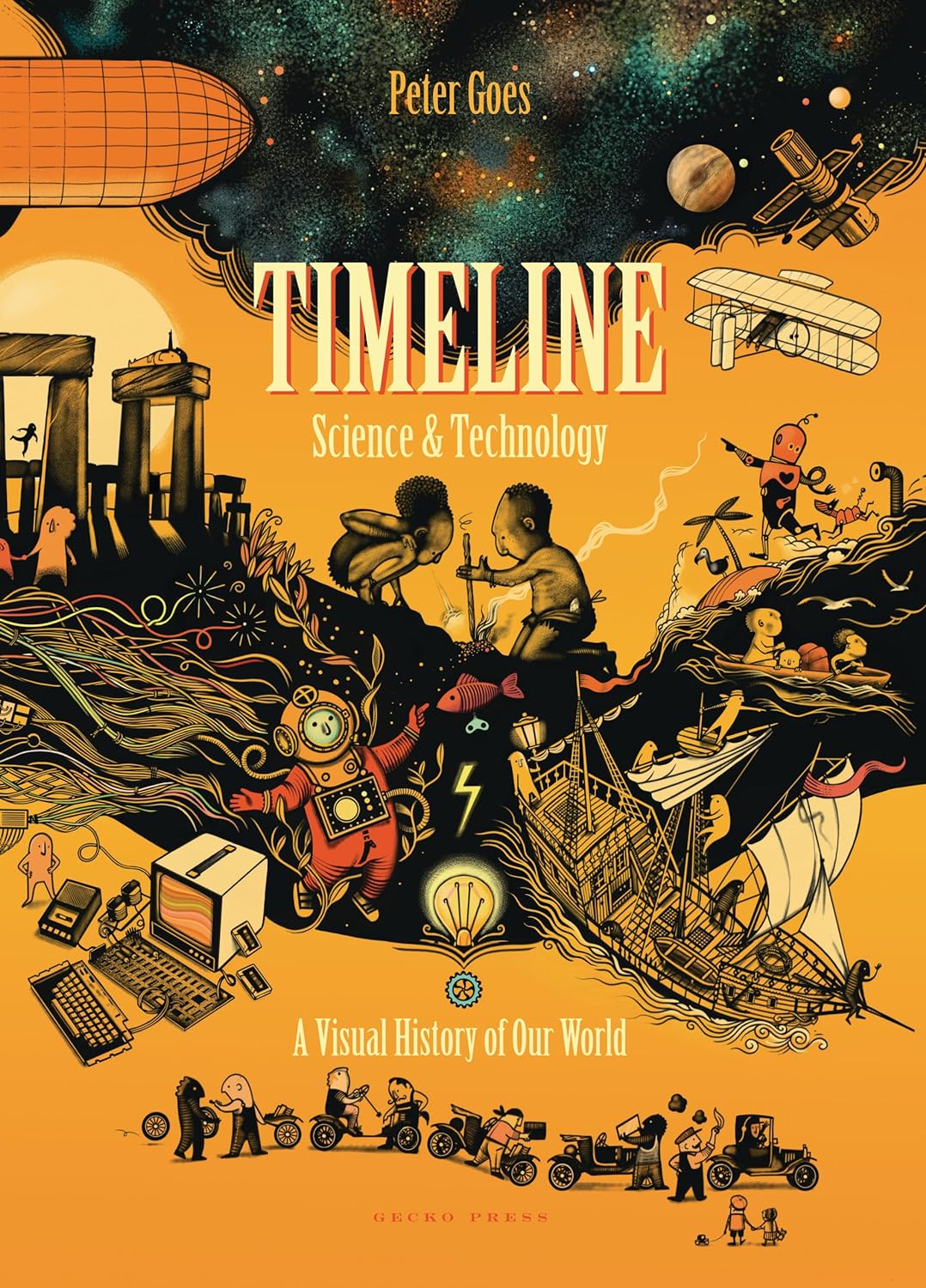 Marissa's Books & Gifts, LLC 9781776573004 Hardcover Timeline Science and Technology: A Visual History of Our World