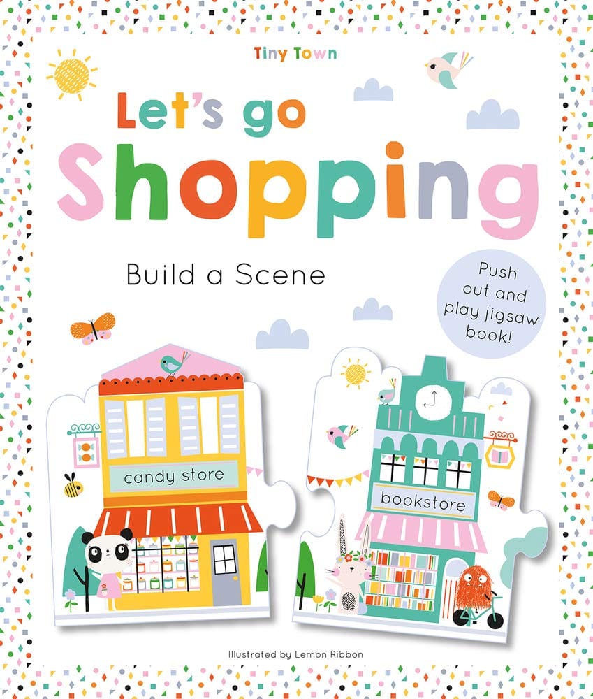 Marissa's Books & Gifts, LLC 9781787003873 Board Book Let’s Go Shopping: Tiny Town Build-a-Scene