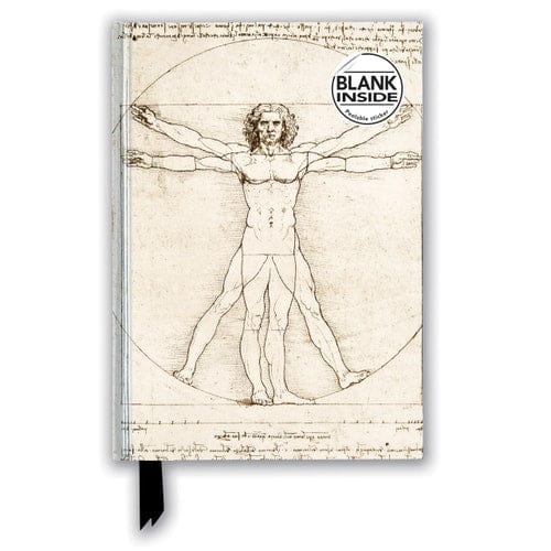 Marissa's Books & Gifts, LLC 9781787558618 Blank Inside Journal Leonardo da Vinci: Vitruvian Man (Foiled Blank Journal)