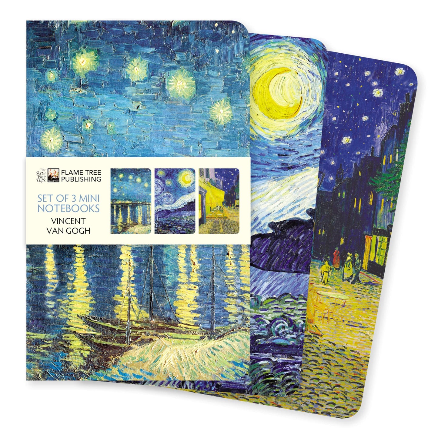 Marissa's Books & Gifts, LLC 9781787559127 Paperback 6" x 3.5" Vincent van Gogh Set of 3 Mini Notebooks