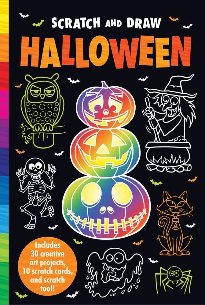 Marissa's Books & Gifts, LLC 9781789586794 Paperback Scratch and Draw Halloween: Scratch and Draw Card Wallet