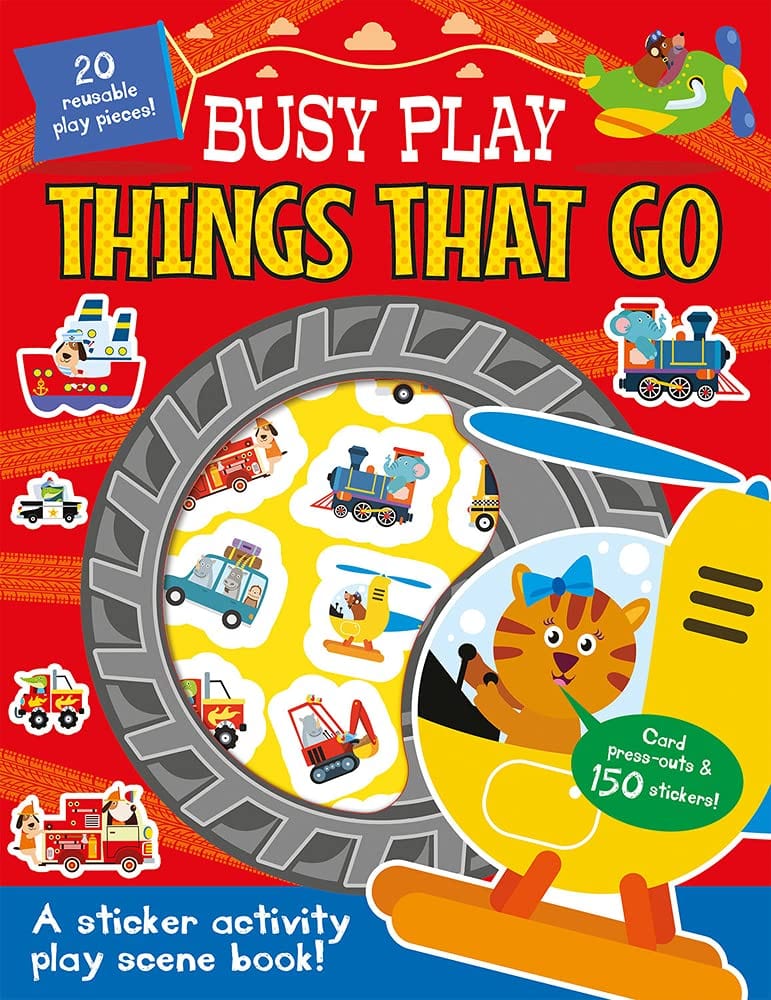 Marissa's Books & Gifts, LLC 9781801050500 Busy Play Things That Go (Busy Play Reusable Sticker Activity)