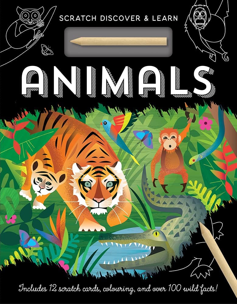 Marissa's Books & Gifts, LLC 9781801051323 Hardcover Animals: Scratch, Discover & Learn