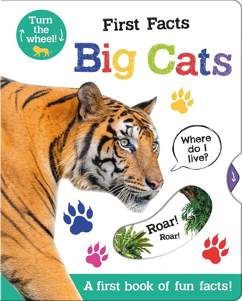 Marissa's Books & Gifts, LLC 9781801052474 Board Book First Facts Big Cats: Move Turn Learn Books