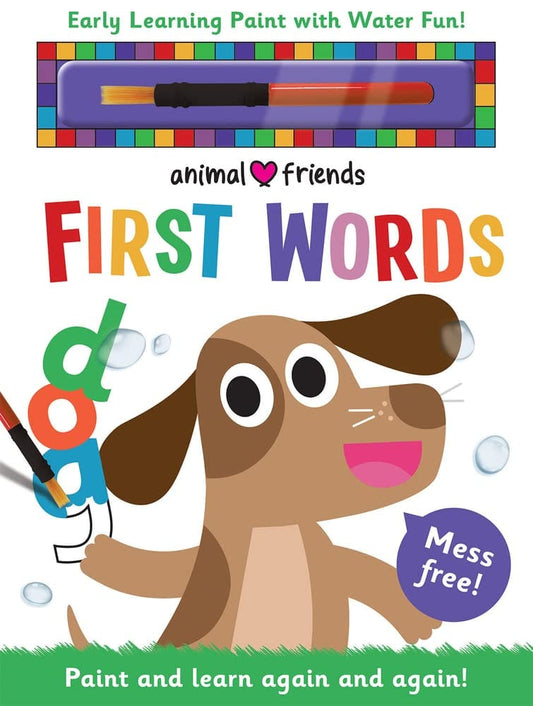 Marissa's Books & Gifts, LLC 9781801055550 Hardcover Animal Friends First Words: Early Learning Magic Water Colouring