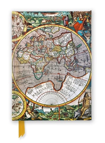 Marissa's Books & Gifts, LLC 9781804176238 Lined Journal Pieter van den Keere: Antique Map of the World (Foiled Journal)