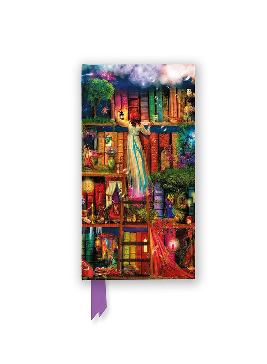 Marissa's Books & Gifts, LLC 9781804177747 Hardcover 6.25" x 3.5" Aimee Stewart: Treasure Hunt Bookshelves (Foiled Slimline Journal)