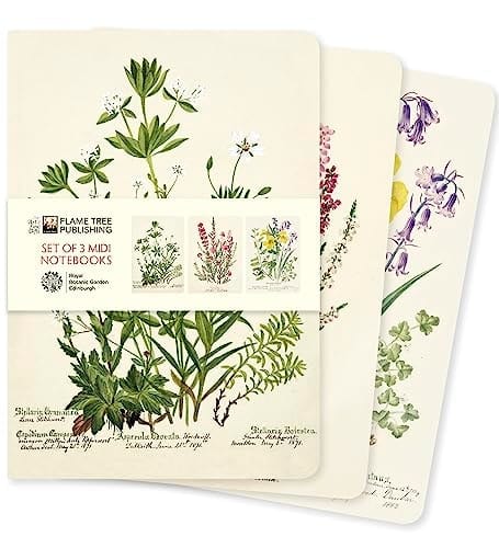 Marissa's Books & Gifts, LLC 9781804177778 Notebooks Royal Botanic Garden Edinburgh Set of 3 Midi Notebooks
