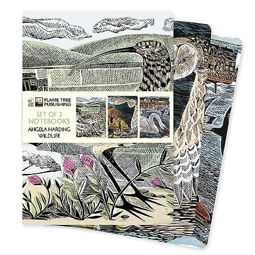 Marissa's Books & Gifts, LLC 9781804178379 Paperback 8.25" x 5.75" Angela Harding: Wildlife Set of 3 Standard Notebooks