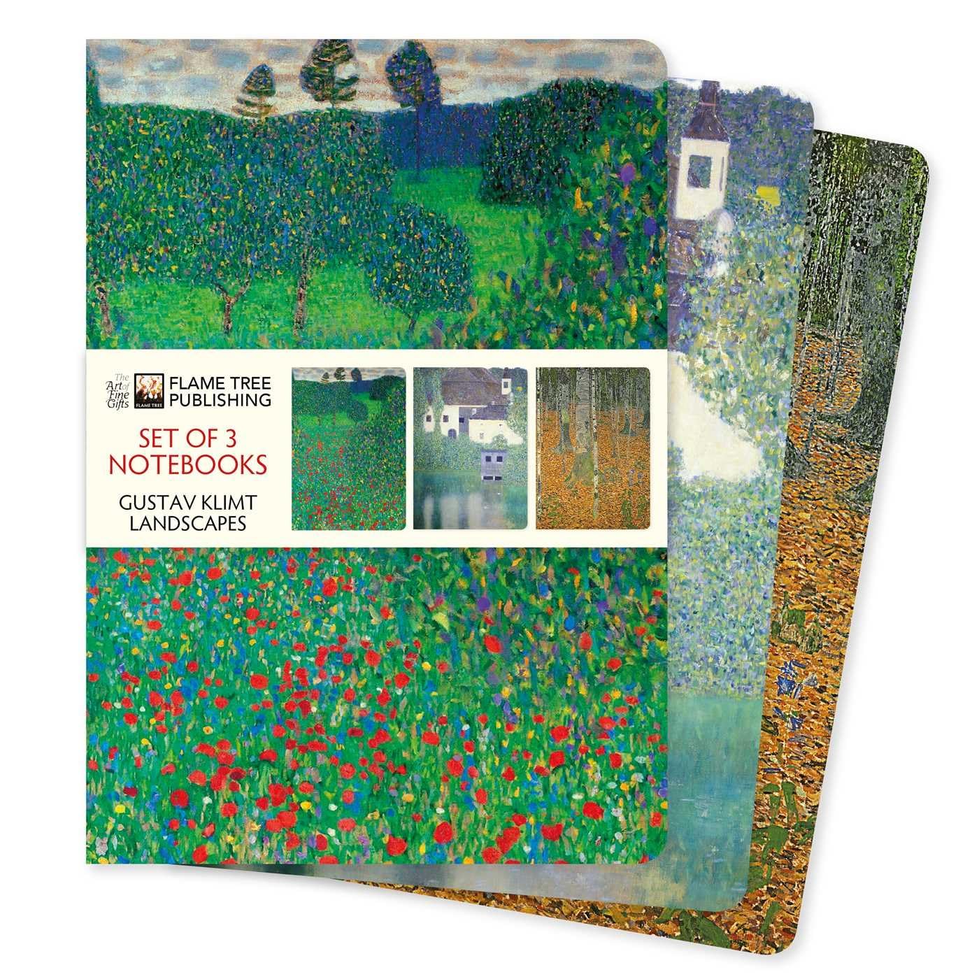 Marissa's Books & Gifts, LLC 9781804179246 Notebooks Gustav Klimt: Landscapes Set of 3 Standard Notebooks