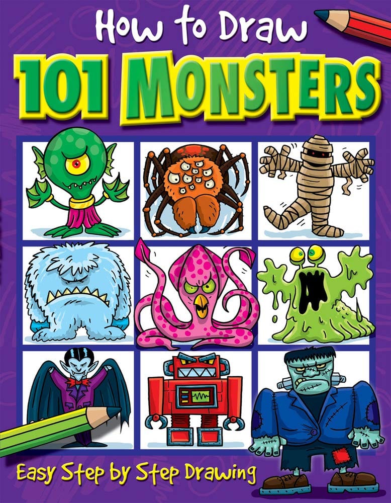 Marissa's Books & Gifts, LLC 9781842297421 How to Draw 101 Monsters: Easy Step-by-Step Drawing
