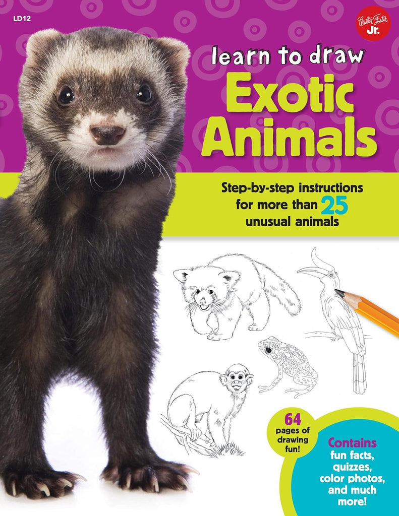 Marissa's Books & Gifts, LLC 9781939581976 Learn to Draw Exotic Animals: Step-by-step Instructions for more than 25 Unusual Animals