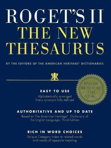 Marissa's Books & Gifts, LLC 0395687225 Roget's II: The New Thesaurus