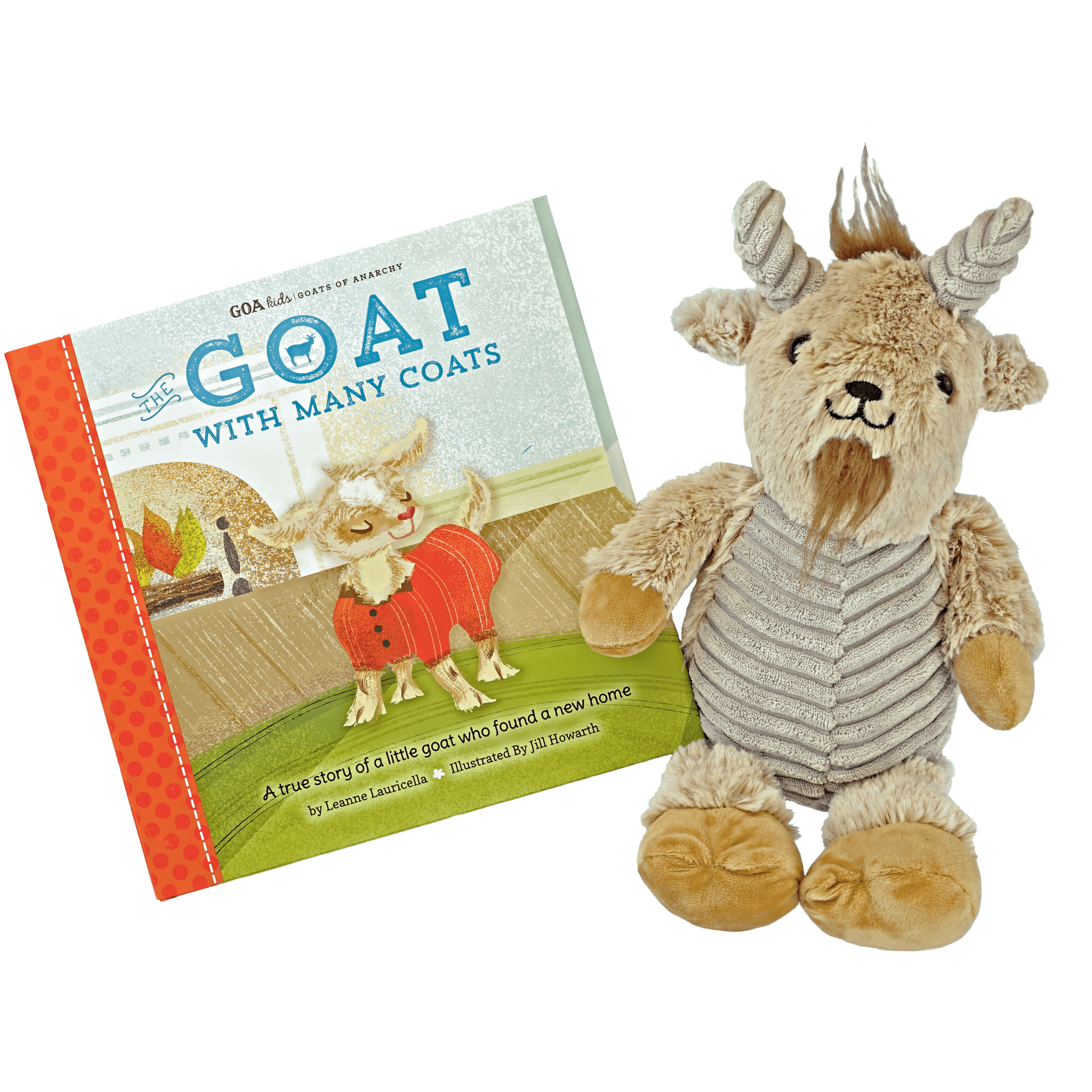 Marissa's Books & Gifts, LLC 4157329720 Goat with Many Coats Plush Toy and Book Set