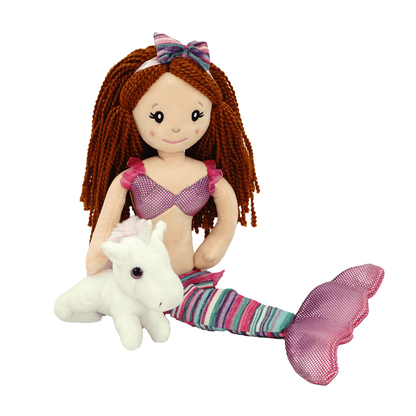 Marissa's Books & Gifts, LLC 4157329741 Magical Mermaid and Unicorn Plush Toy and Book Set