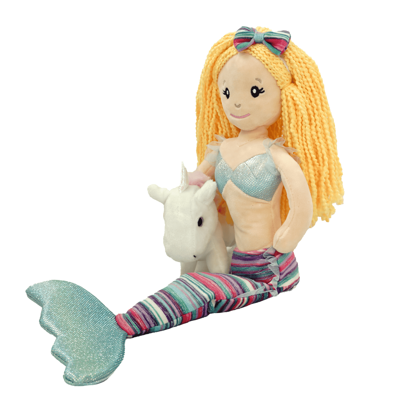 Marissa's Books & Gifts, LLC 4157329741 Magical Mermaid and Unicorn Plush Toy and Book Set