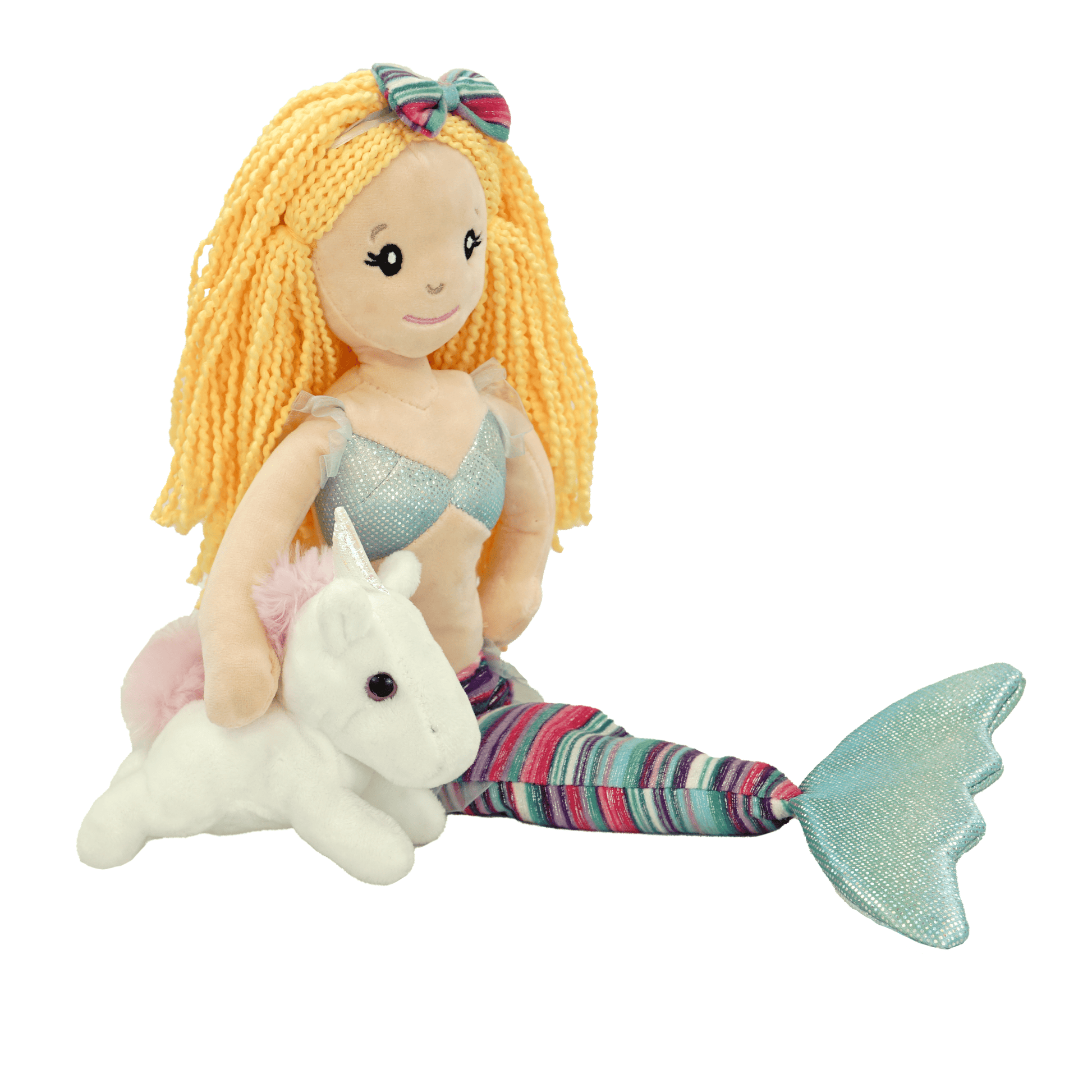 Marissa's Books & Gifts, LLC 4157329741 Magical Mermaid and Unicorn Plush Toy and Book Set