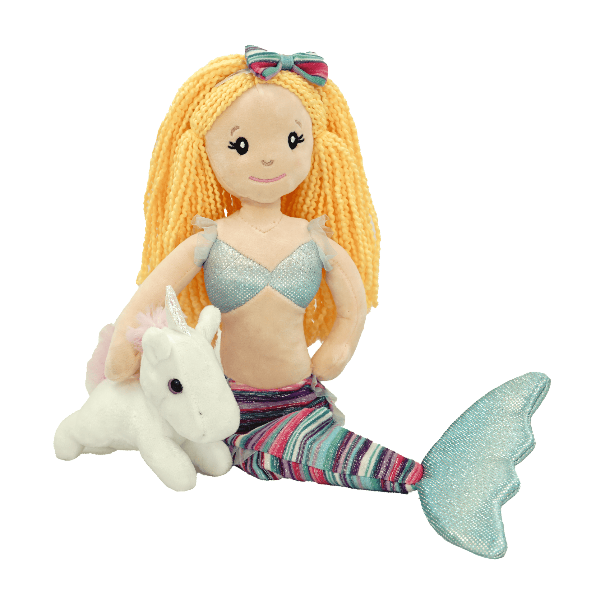 Marissa's Books & Gifts, LLC 4157329741 Magical Mermaid and Unicorn Plush Toy and Book Set