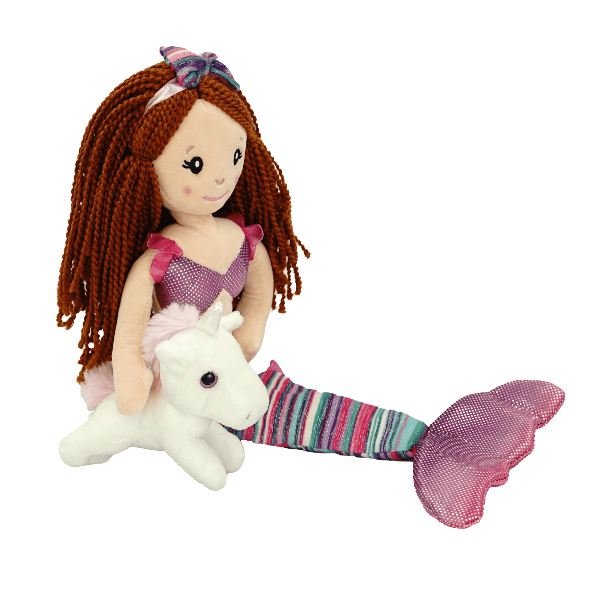 Marissa's Books & Gifts, LLC 4157329741 Magical Mermaid and Unicorn Plush Toy and Book Set