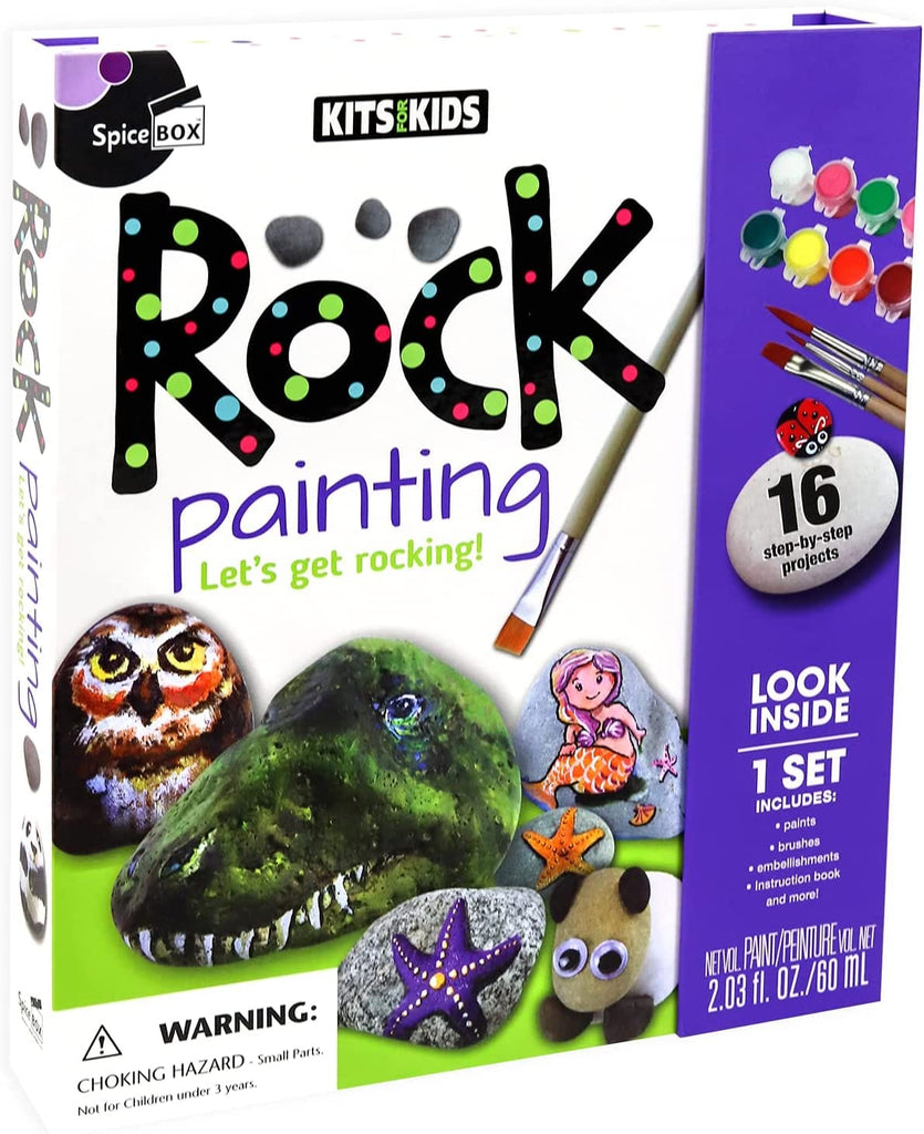 Marissa's Books & Gifts, LLC 628992002446 Spicebox Kits for Kids: Rock Painting