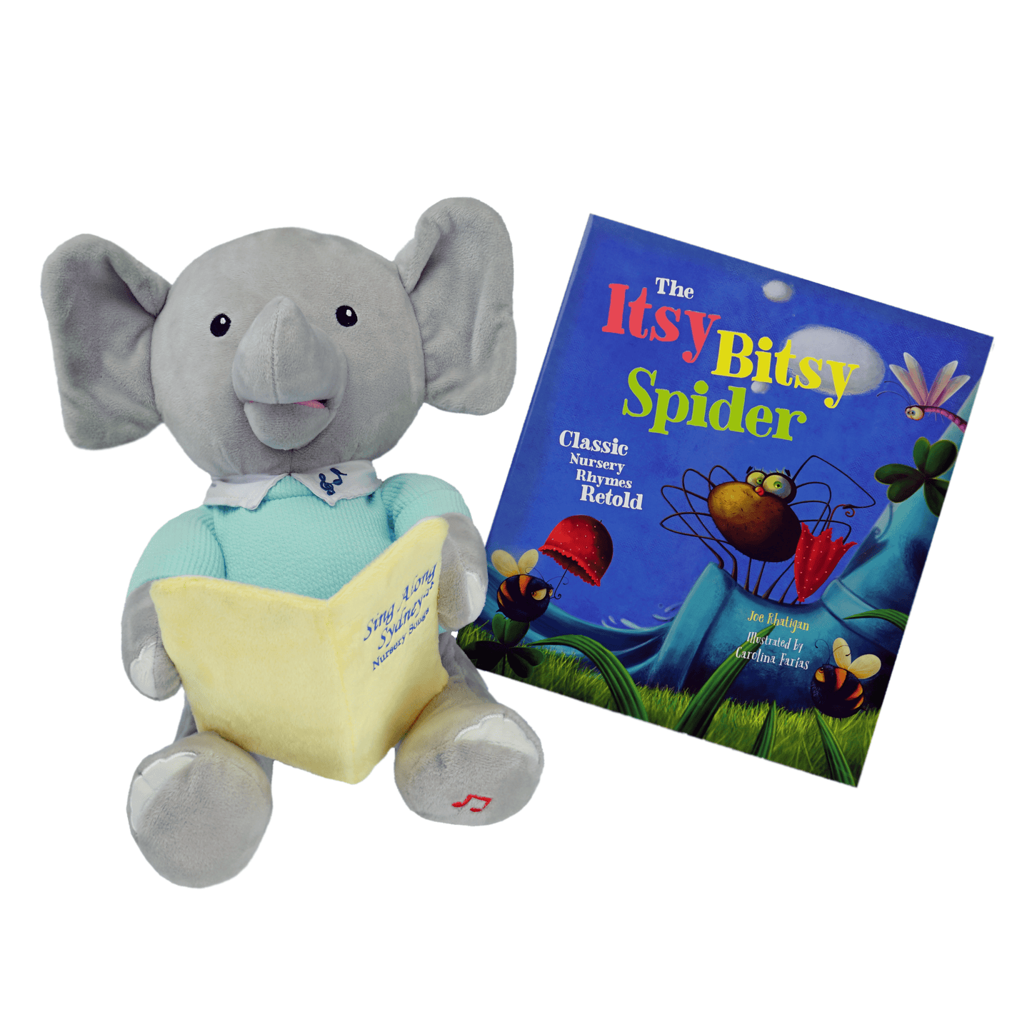 Marissa's Books & Gifts, LLC 82308681 "The Itsy Bitsy Spider" Plush Singing Elephant Set