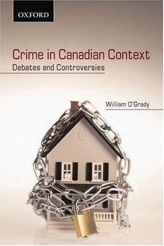 Marissa's Books & Gifts, LLC 9780195422955 Crime in Canadian Context
