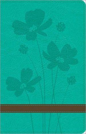 Marissa's Books & Gifts, LLC 9780801003202 Gw Thinline Bible Turquoise/brown, Flower Design Duravella