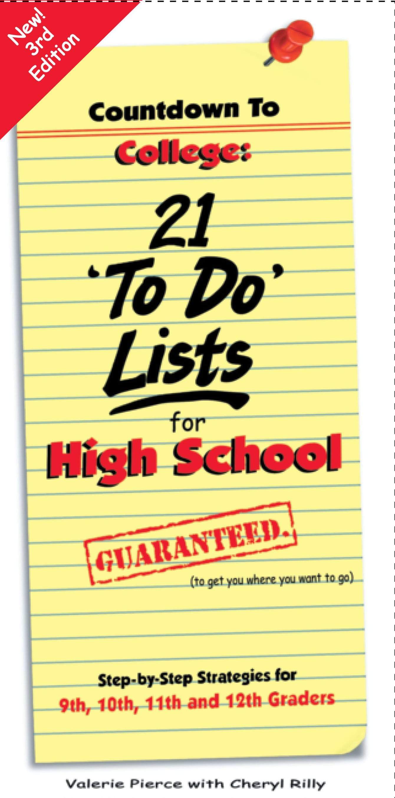Marissa's Books & Gifts, LLC 9780965608664 Countdown to College: 21 ‘To Do’ Lists for High School