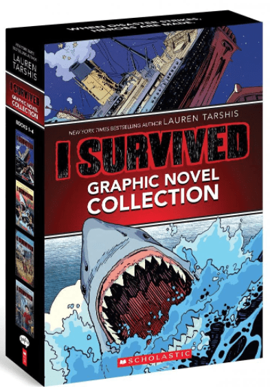 Marissa's Books & Gifts, LLC 9781338787917 I Survived Graphic Novels Box Set (Books 1-4)