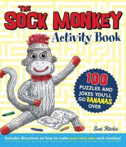 Marissa's Books & Gifts, LLC 9781464301490 The Sock Monkey Activity Book: 100 puzzles and jokes you'll go bananas over Includes directions on how to make your very own sock monkey!