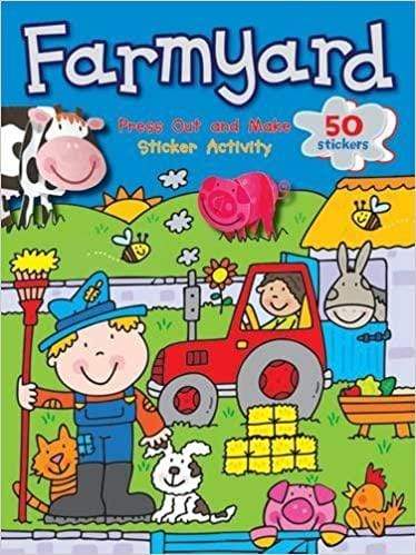 Marissa's Books & Gifts, LLC 9781499802320 Farmyard: A  Press-Out-And-Create Sticker Activity Book