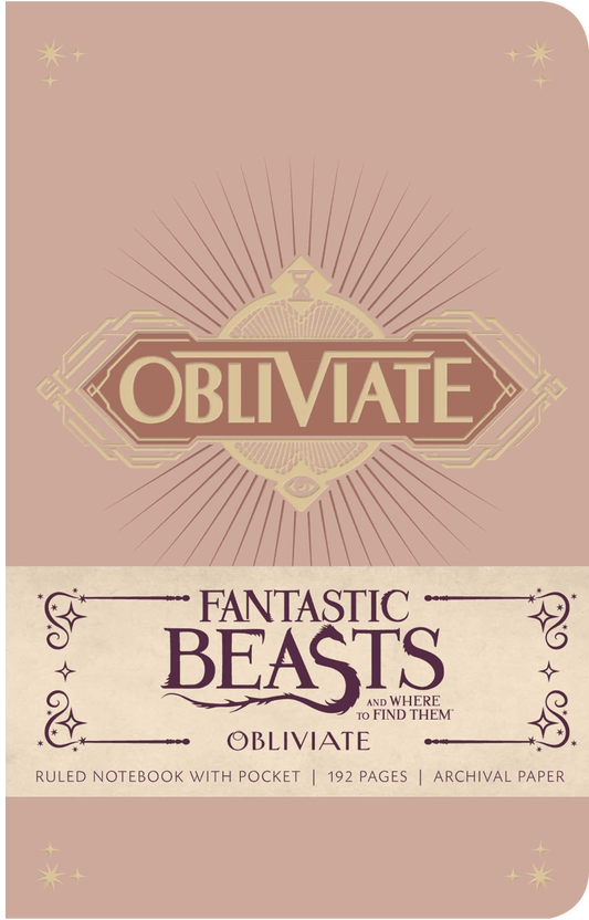 Marissa's Books & Gifts, LLC 9781608879472 Fantastic Beasts and Where to Find Them: Obliviate Hardcover Ruled Notebook